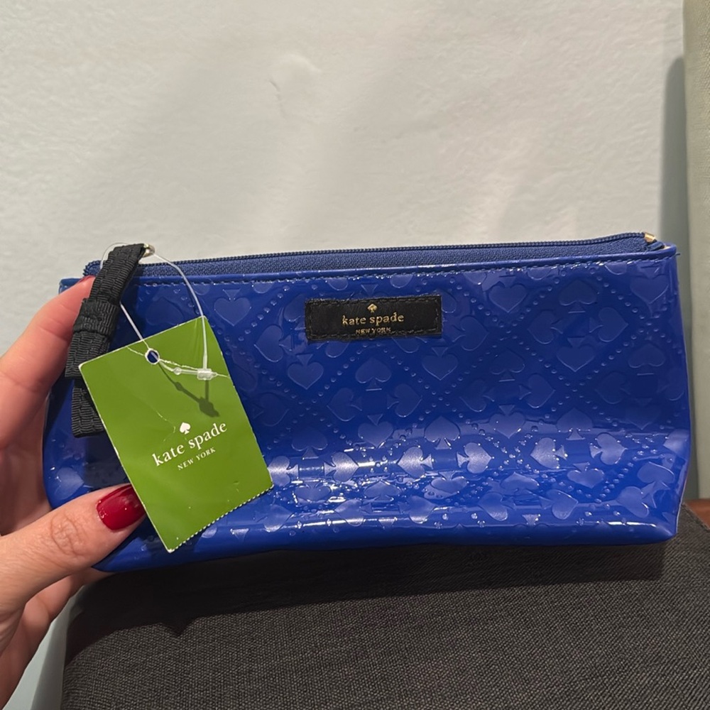 NWT Kate Spade Blue Small Make Up Bag